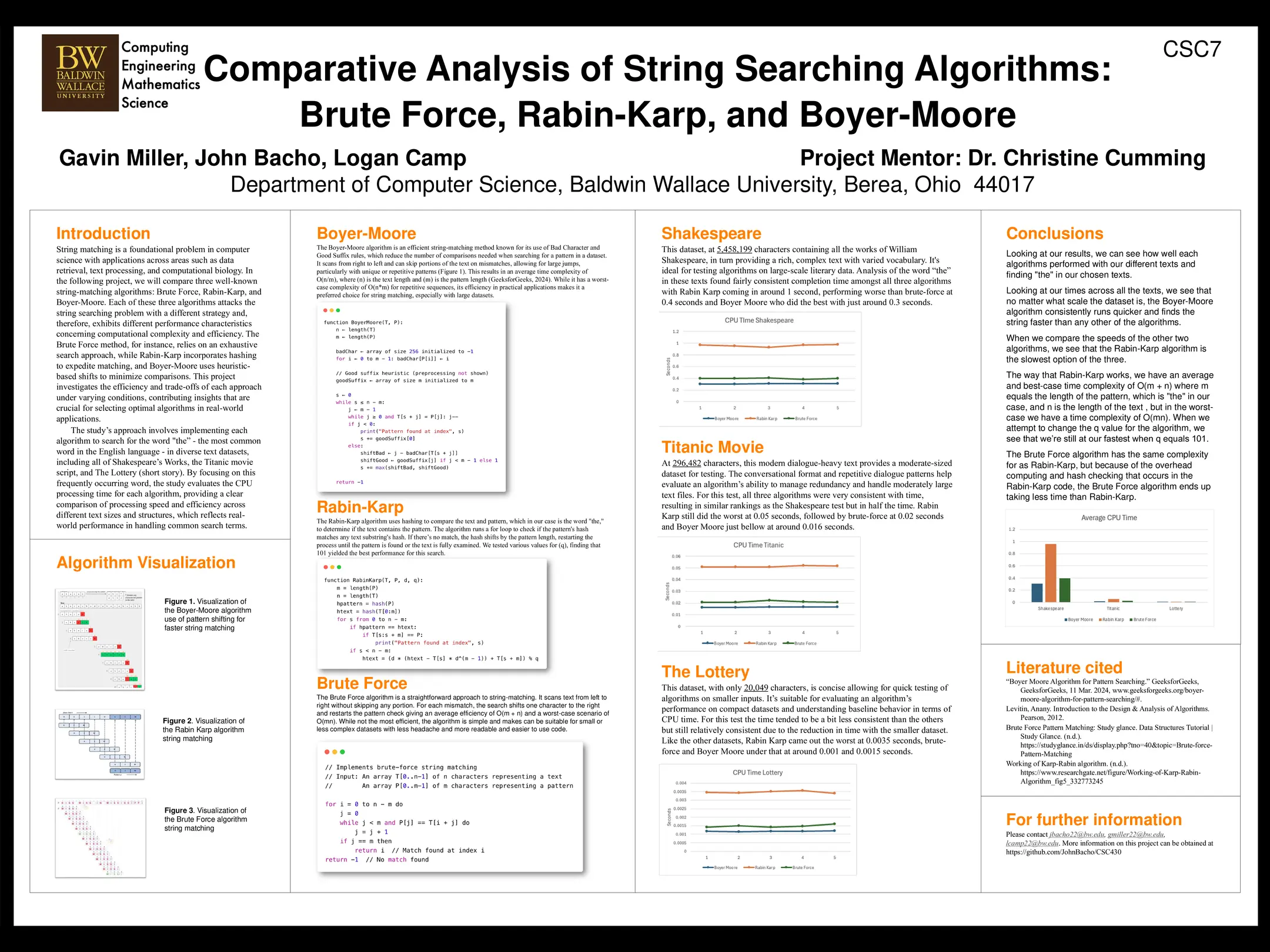 Photo of Levenshtein edit distance research poster